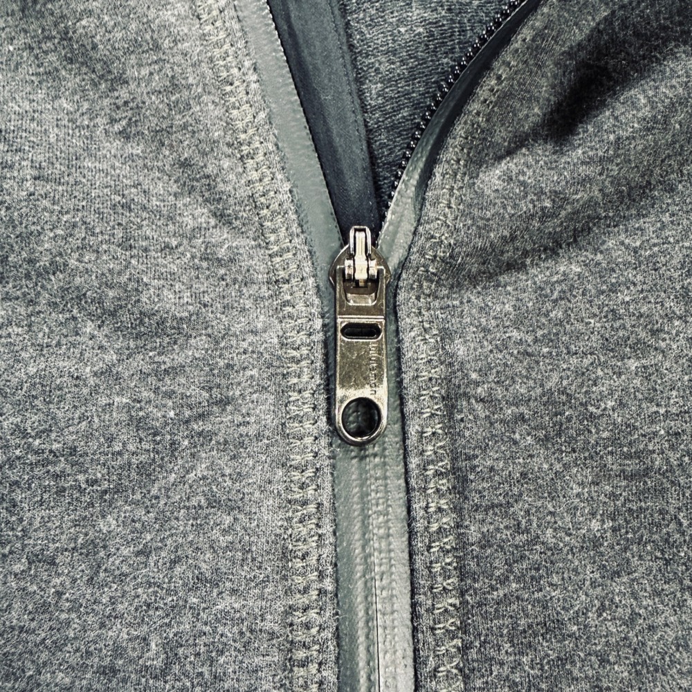 Lululemon Mens XXL Heathered Grey Full Zip Athletic Hoodie Thumbholes Jacket A6 - Picture 8 of 9